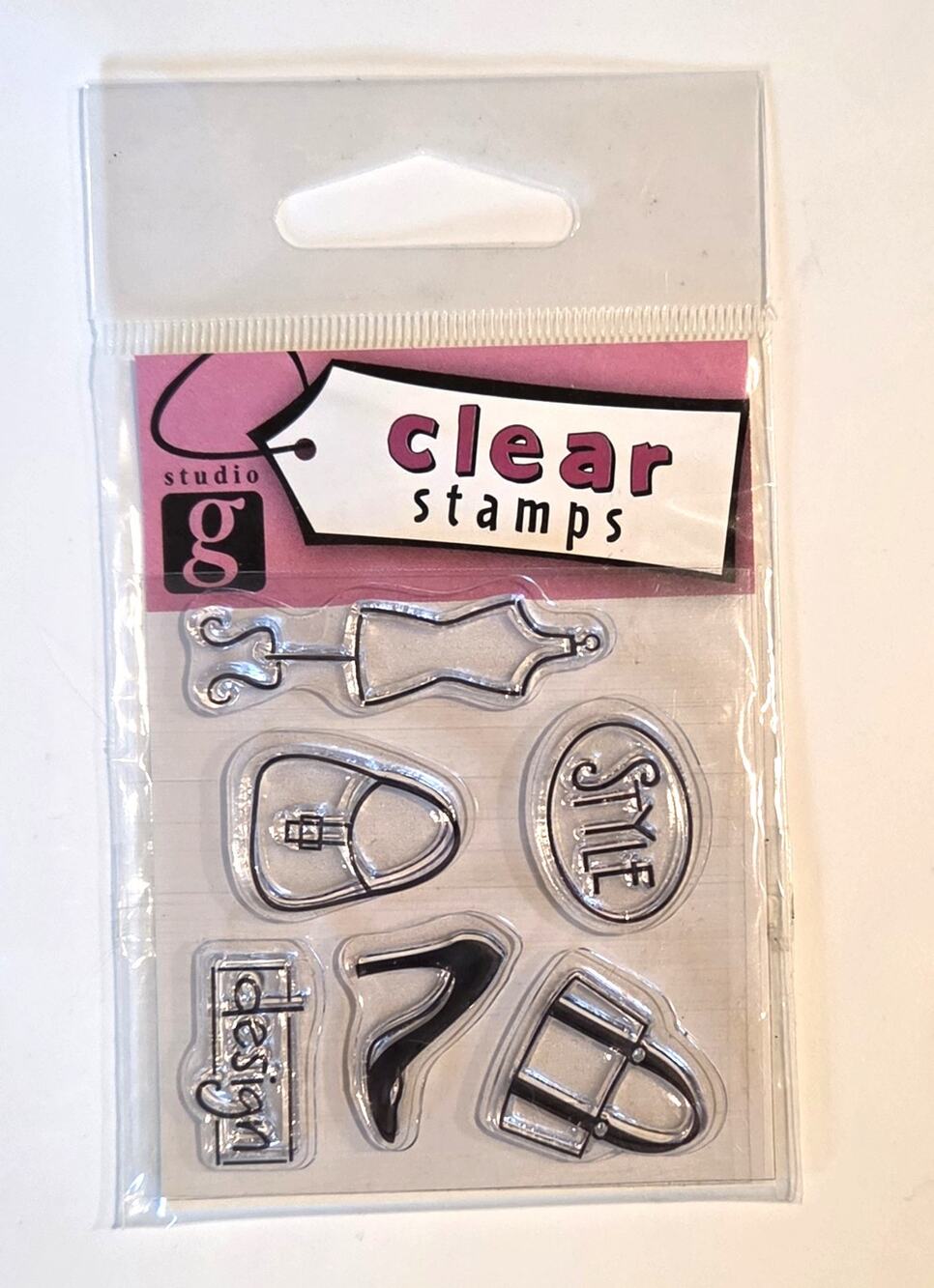 Studio G Clear Stamps 6 Fashion Theme Style Design Mini 1"